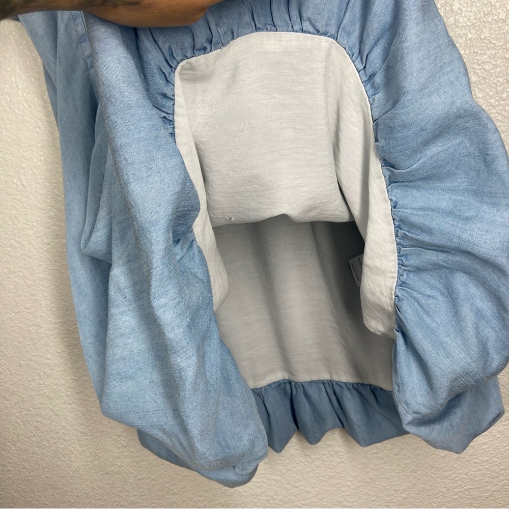 Tart Collections Kara Dress Open Air Blues XS Tencel Rayon Baloon Short Sleeves - Picture 13 of 16